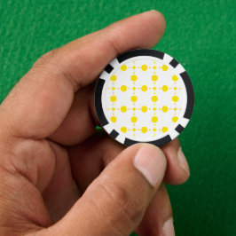 Gelbe Polka-Punkte, Polka-Dottern-Muster, Punkte,  Pokerchips