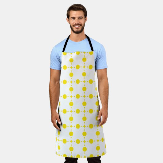 Gelbe Polka-Punkte, Polka-Dottern-Muster, Punkte,  Schürze (Getragen)