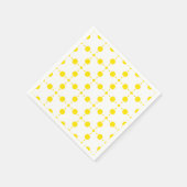Gelbe Polka-Punkte, Polka-Dottern-Muster, Punkte,  Serviette (Ecke)
