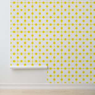 Gelbe Polka-Punkte, Polka-Dottern-Muster, Punkte, Tapete