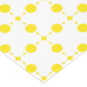 Gelbe Polka-Punkte, Polka-Dottern-Muster, Punkte,  Tischdecke (Schrägansicht)