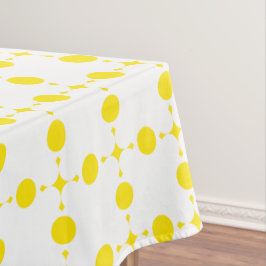 Gelbe Polka-Punkte, Polka-Dottern-Muster, Punkte,  Tischdecke
