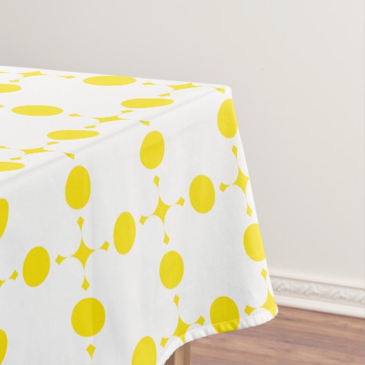 Gelbe Polka-Punkte, Polka-Dottern-Muster, Punkte,  Tischdecke (Beispiel)
