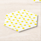 Gelbe Polka-Punkte, Polka-Dottern-Muster, Punkte,  Untersetzer (angewinkelt)