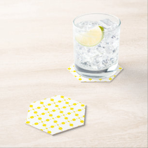 Gelbe Polka-Punkte, Polka-Dottern-Muster, Punkte,  Untersetzer