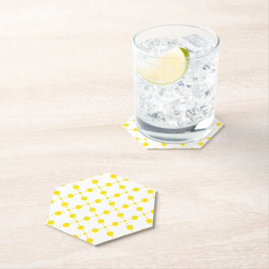 Gelbe Polka-Punkte, Polka-Dottern-Muster, Punkte,  Untersetzer (Vor Ort)