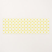 Gelbe Polka-Punkte, Polka-Dottern-Muster, Punkte,  Yogamatte (Vorderseite (Horizontal))