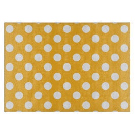 Gelbe Polka-Punkte Schneidebrett