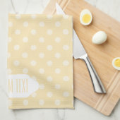 gelbe Polstecken aus Zitronenholz Küchentuch (Viertel Falte)