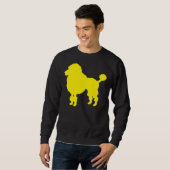 Gelbe Poodle-Silhouette Sweatshirt (Vorne ganz)