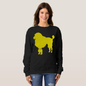 Gelbe Poodle-Silhouette Sweatshirt (Vorne ganz)