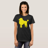 Gelbe Poodle-Silhouette T-Shirt (Vorne ganz)