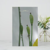 Gelbe Poppies Shade 11 personalisiert Stationery Briefpapier (Stehend Vorderseite)