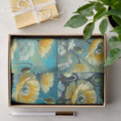 Gelbe Populationen Mohnblütenblütenblüten Decoupag Seidenpapier (Geschenk)