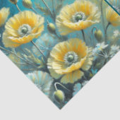 Gelbe Populationen Mohnblütenblütenblüten Decoupag Seidenpapier (Detail)