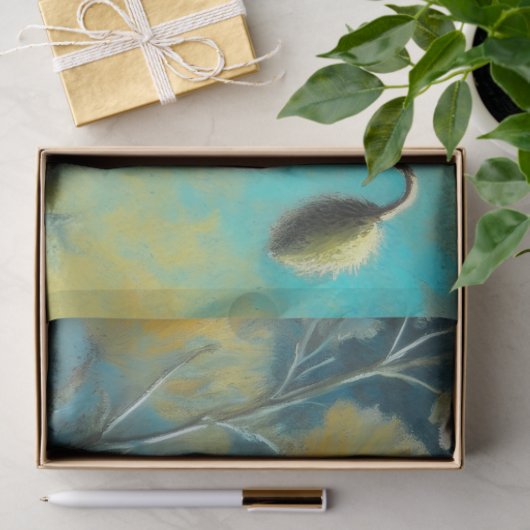 Gelbe Populationen Mohnblütenblütenblüten Decoupag Seidenpapier (Geschenk)