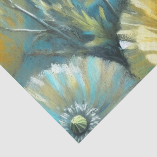 Gelbe Populationen Mohnblütenblütenblüten Decoupag Seidenpapier (Detail)