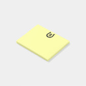 Gelbe Post-it®-Noten aus Hufeisen-Monogramm Post-it Klebezettel (angewinkelt)