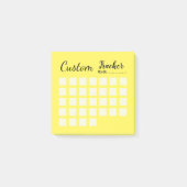 Gelbe postit-Notizen für den monatlichen Gewohnhei Post-it Klebezettel (Vorderseite)