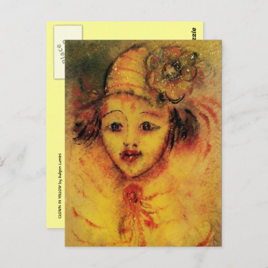 GELBE POSTKARTE (Vorne/Hinten)