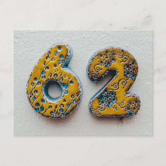 Gelbe Postkarte Nummer 62 (Vorderseite)