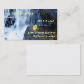 Gelbe Primel am Wasserfall Visitenkarte (Vorne/Hinten)