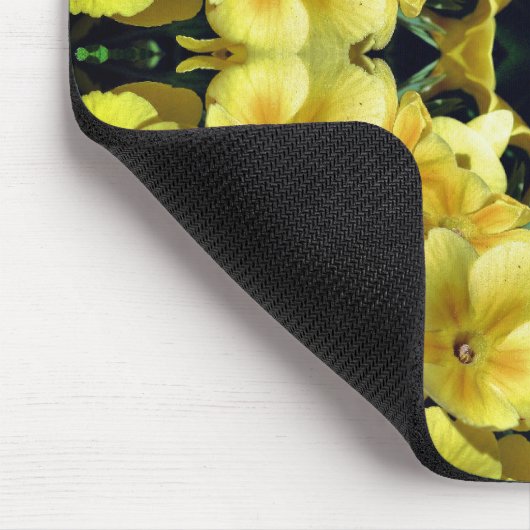 Gelbe Primrose Abstrakte Blume Kunst Mousepad (Ecke)