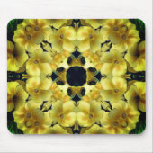 Gelbe Primrose Abstrakte Blume Kunst Mousepad (Vorne)