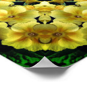 Gelbe Primrose Blume Abstrakt Art Poster (Ecke)