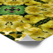 Gelbe Primrose Blume Abstrakt Art Poster (Ecke)