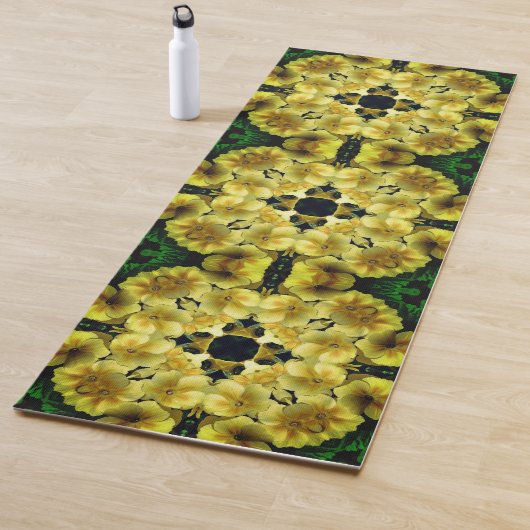 Gelbe Primrose Blume Abstrakt Art Yogamatte (Beispiel)