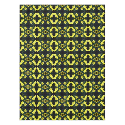 Gelbe Primrose-Blume Abstrakt Tischdecke (Vorderseite)