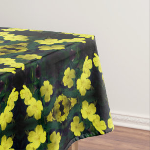 Gelbe Primrose-Blume Abstrakt Tischdecke