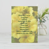 Gelbe Primrose Blume Einladung (Stehend Vorderseite)