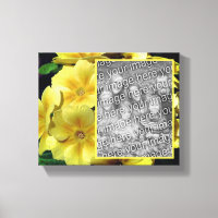 Gelbe Primrose-Blume kreieren Ihr eigenes Foto