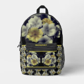 Gelbe Primrose Blume Personalisiert Bedruckter Rucksack (Vorderseite)