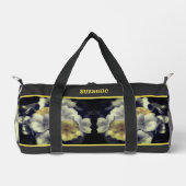 Gelbe Primrose Blume Personalisiert Duffle Bag (Vorderseite)