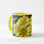 Gelbe Primrose Blume Personalisiert Tasse (Vorderseite Links)