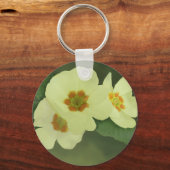 Gelbe Primrose-Blume Schlüsselanhänger (Vorderseite)