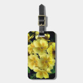 Gelbe Primrose Frühlingsblumen Personalisiert Gepäckanhänger (Vorderseite vertikal)