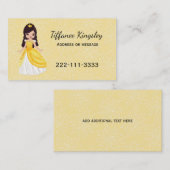 Gelbe Prinzessin Childs oder Telefonnummerkarte (Vorne/Hinten)