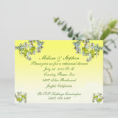 Gelbe Probe Hochzeitsessen Einladung (Stehend Vorderseite)