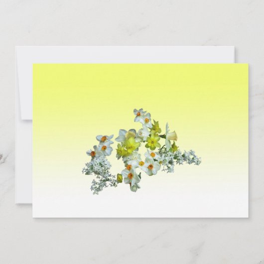 Gelbe Probe Hochzeitsessen Einladung (Rückseite)