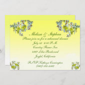 Gelbe Probe Hochzeitsessen Einladung (Vorne/Hinten)