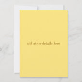 Gelbe Progression Moderne Einladung zur Hochzeit (Vorderseite)