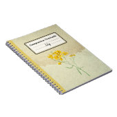 Gelbe Psilostrophe Sparsiflora Personalisierter Co Notizblock (Rechte Seite)