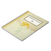 Gelbe Psilostrophe Sparsiflora Personalisierter Co Notizblock (Linke Seite)