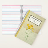 Gelbe Psilostrophe Sparsiflora Personalisierter Co Notizblock (Innen)