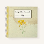 Gelbe Psilostrophe Sparsiflora Personalisierter Co Notizblock (Vorderseite)