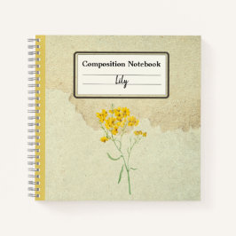 Gelbe Psilostrophe Sparsiflora Personalisierter Co Notizblock